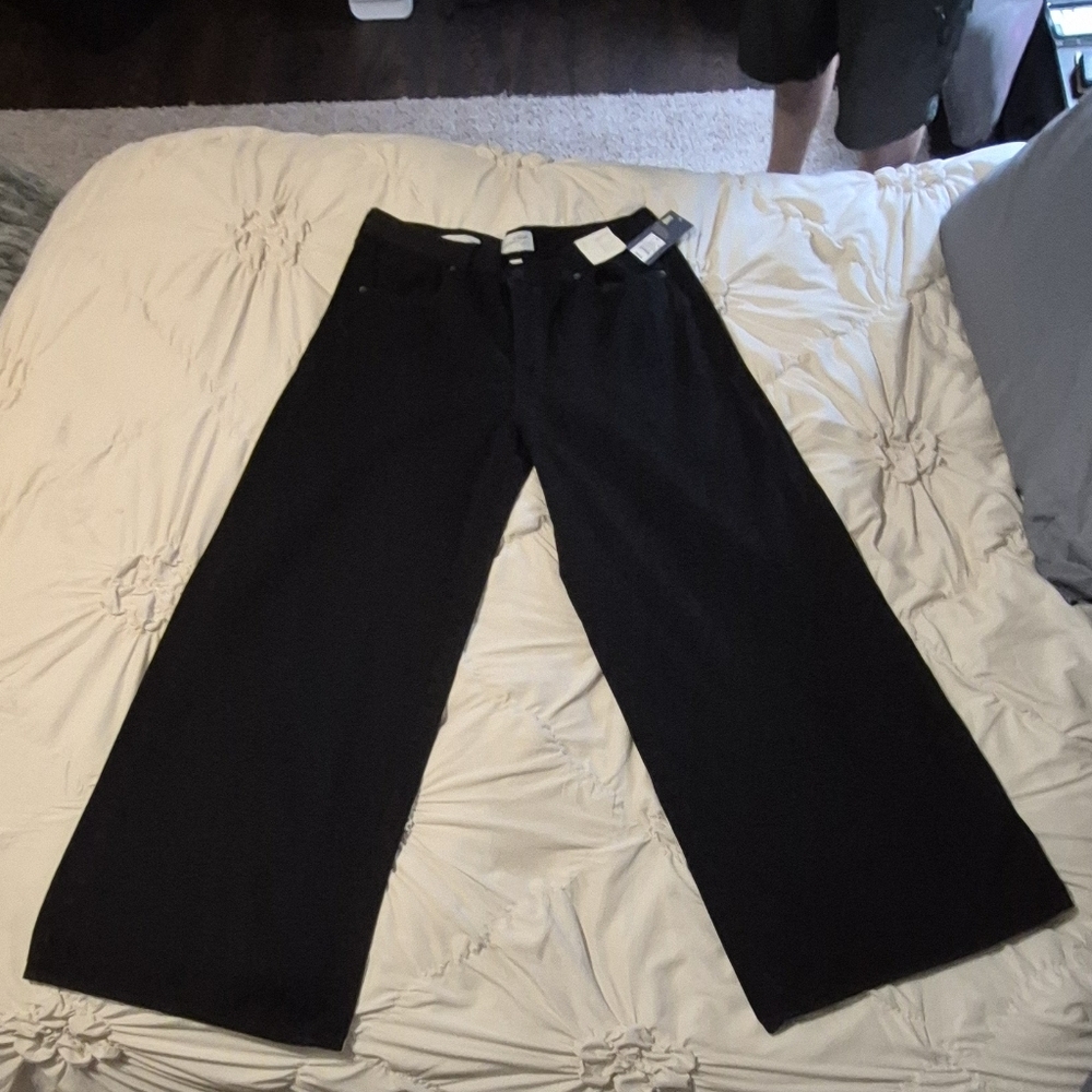 NWT Universal Thread Super Wide Leg Black Jeans - Picture 4 of 14